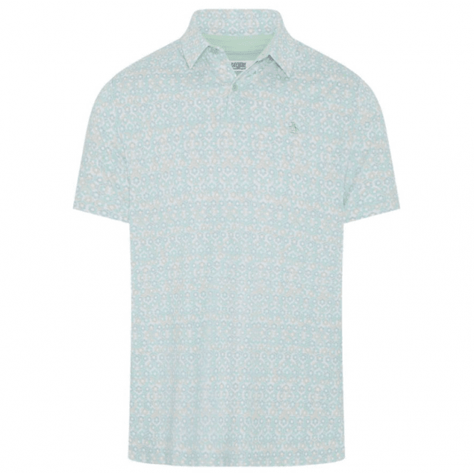 Penguin Original  Heritage Framed Floral Polo - LICHEN
