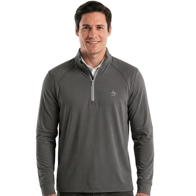Penguin Original  Mixed Media 1/4 Zip Pullover QUIET SHADE
