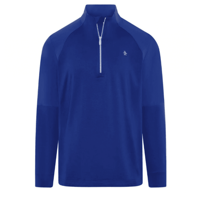 Penguin Original  Mixed Media 1/4 Zip Pullover SURF THE WEB