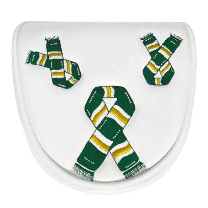 Originals PRG Golf Football Scarf Green/Yellow/White Headcover - Mallet Putter