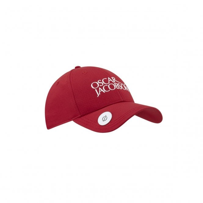 Oscar Jacobson  Maine Cap With - Ball Marker Jewel Red/White