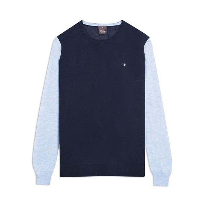 Oscar Jacobson  Rast Pin Roundneck - Navy