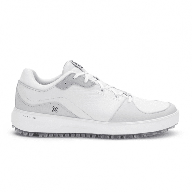 Payntr X Sport Classic LE Golf Shoes - White/Black/Metallic Silver