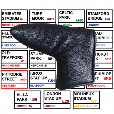 Personalised Black Blade Putter Headcover - YOUR Football Team