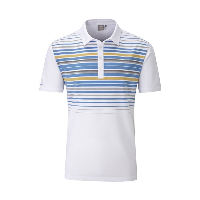 Ping  Cortes Polo - White/Ocean