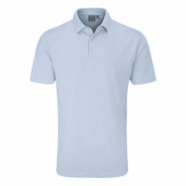 Ping Gilmore Polo Shirt - White/Dusty Blue