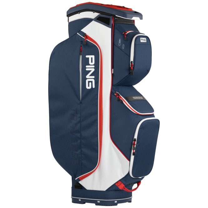 Ping  Traverse Cart Golf Bag - Navy/White/Red