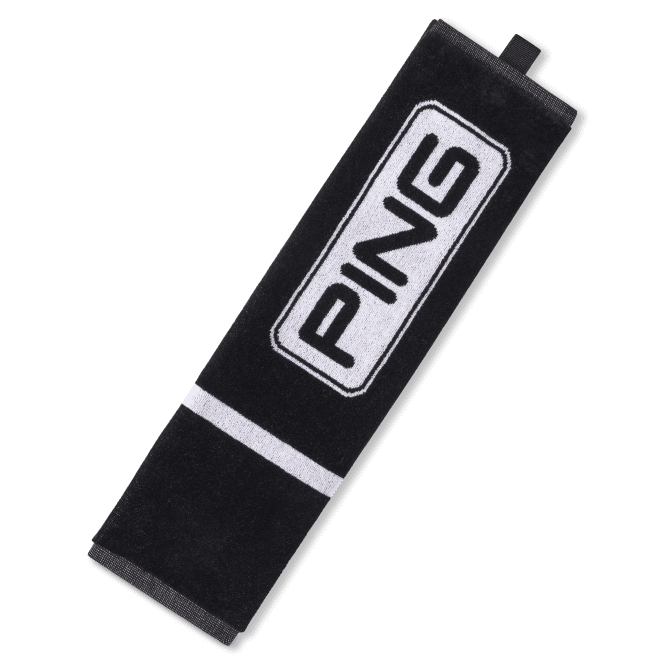 Ping  TRI FOLD TOWEL - BLACK/WHITE