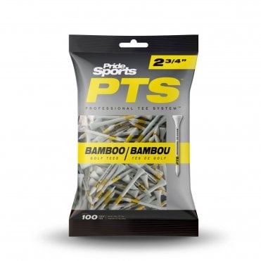 Pride PTS White/Yellow Bamboo Golf Tees 2 3/4in - 100pack