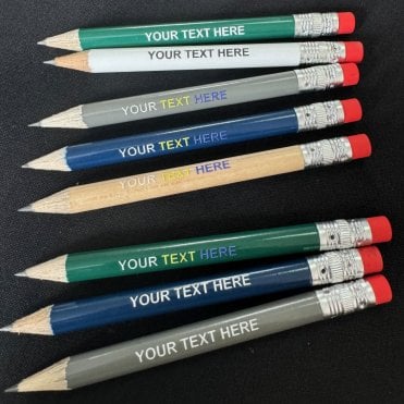 Printed Personalised Golf Pencil with Eraser