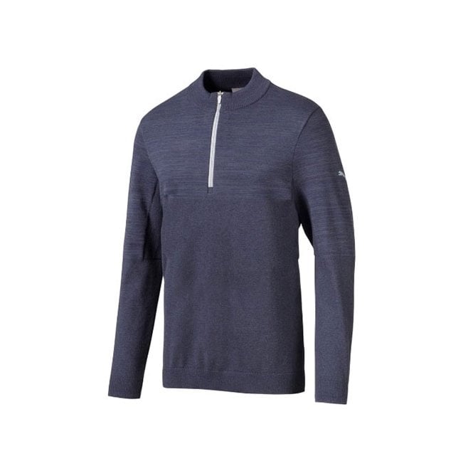 Puma  Evoknit 1/4 Zip Sweater - Peacoat Heather