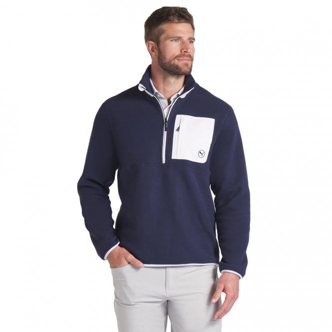 Puma Fleece 1/4 Zip NAVY/WHITE