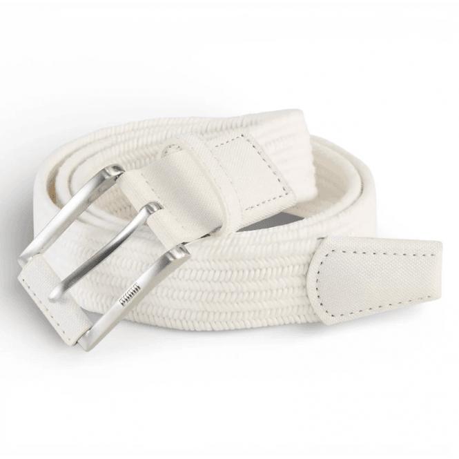 Puma  Stretch Weave Belt - White - L/XL