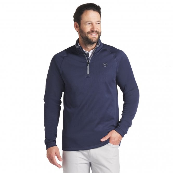 Puma  Waffle Fleece 1/4 Zip DEEP NAVY