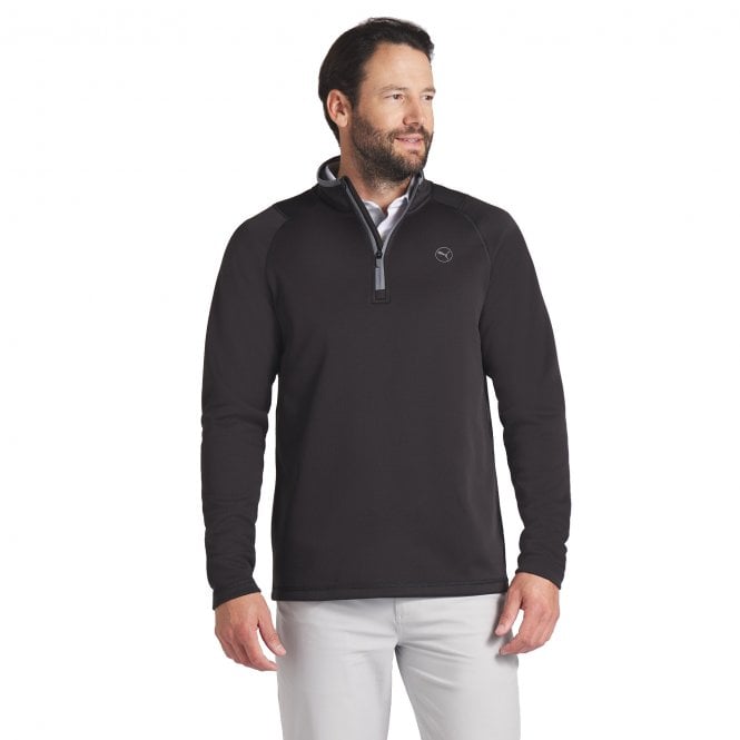 Puma  Waffle Fleece 1/4 Zip  BLACK