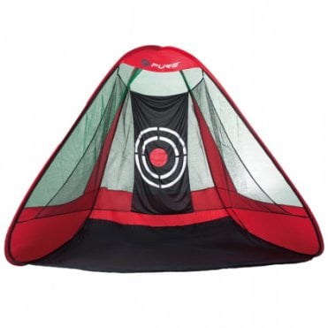 Pure2Improve Golf Triangular Practice Net Red/Black