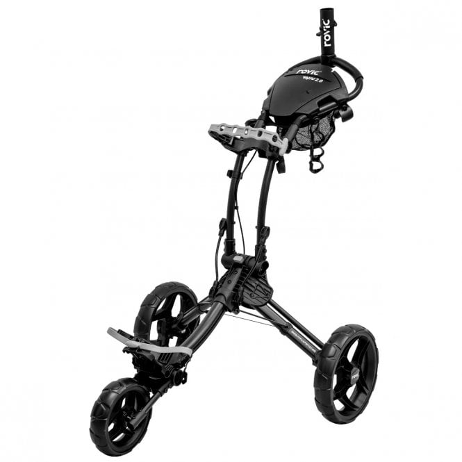 Rovic  RV1C 2.0 3 Wheel Push Golf Trolley - Charcoal/Black