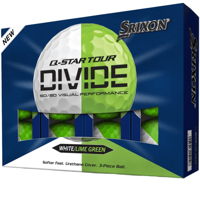Srixon 2026 Q-STAR TOUR DIVIDE White/Lime Golf Balls