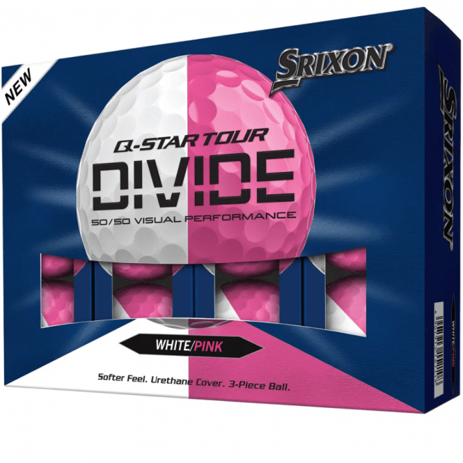 Srixon 2026 Q-STAR TOUR DIVIDE  White/Pink Golf Balls