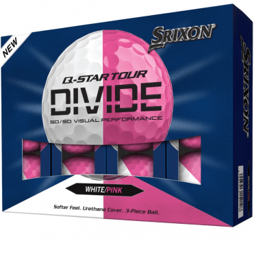 Srixon 2026 Q-STAR TOUR DIVIDE  White/Pink Golf Balls