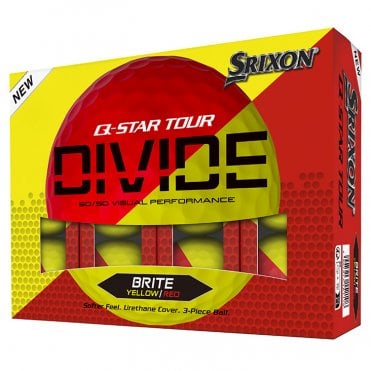 Srixon Q-STAR TOUR DIVIDE 2 YELLOW/RED (DZ) Golf Balls