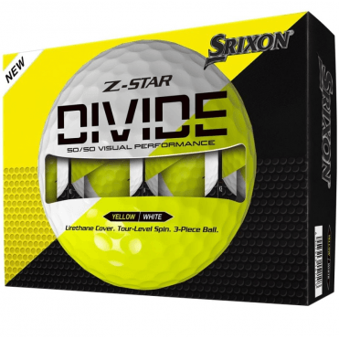 Srixon Z-Star 9 Divide Golf Balls - White/Yellow (Doz)