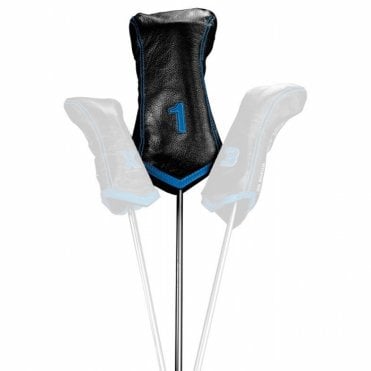 Sun Mountain Leather Driver Headcover Chevron Black/Cobalt
