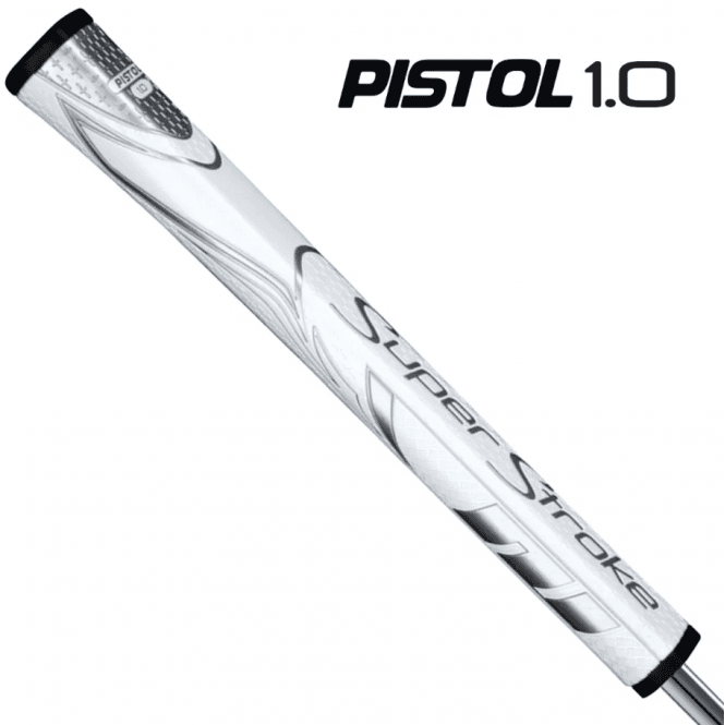 SuperStroke  ZENERGY PISTOL GT 1.0 Putter Grip - White/Silver