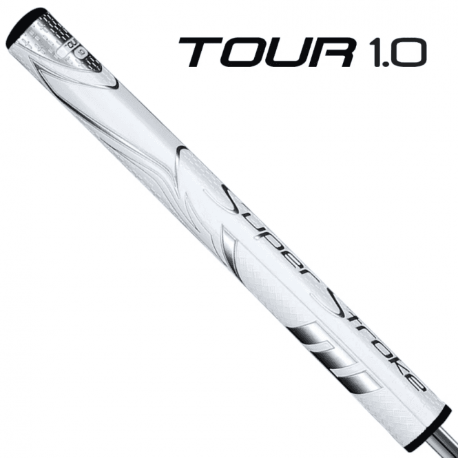 SuperStroke  ZENERGY TOUR 1.0 Putter Grip - White/Silver
