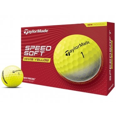 TaylorMade 2024 SpeedSoft Yellow Golf Balls dozen