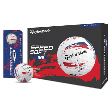 TaylorMade 2026 SpeedSoft INK Golf Balls BLUE/RED