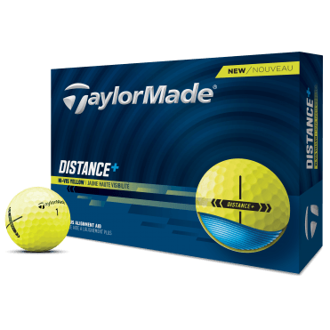 TaylorMade Distance+ Yellow Golf Balls dozen