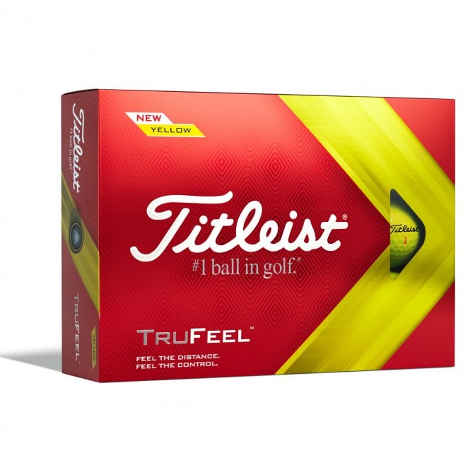 Titleist Titlesit TrueFeel Yellow Golf Balls- Personalised Logo or Text