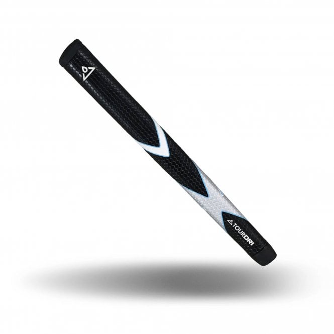 TourDri  Midsize PU Putter Golf Grip Black/Silver/Blue