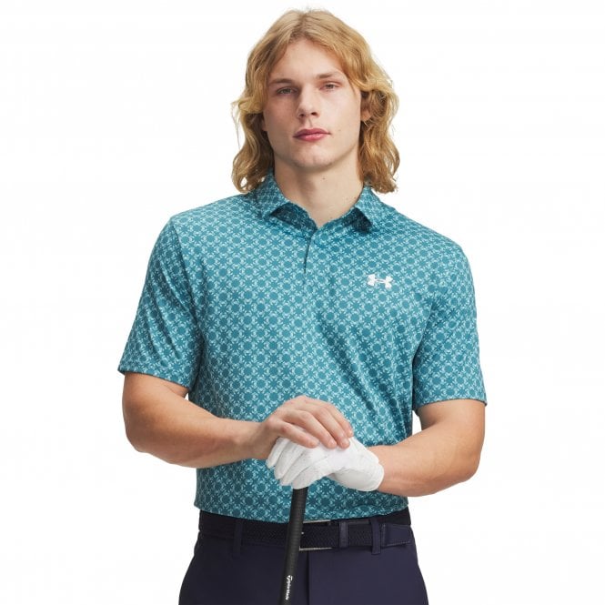 Under Armour  Matchplay Printed Polo Boundless Blue/Haze