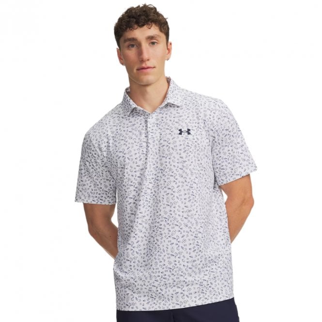 Under Armour  Matchplay Printed Polo White/Academy