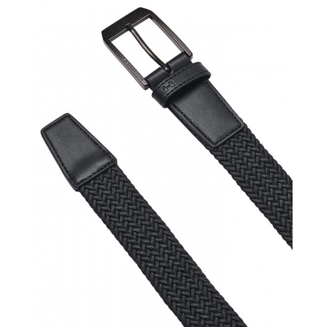 Under Armour  Mens Braided Golf Belt Black/Black