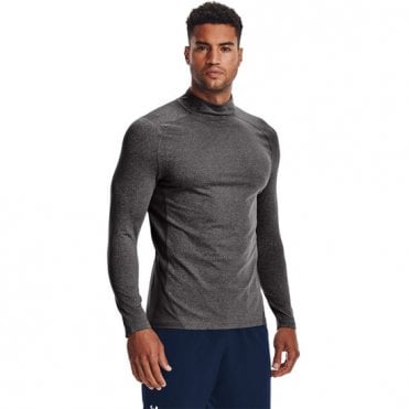 Under Armour Mens ColdGear Armour Fitted Mock - CHARCOAL