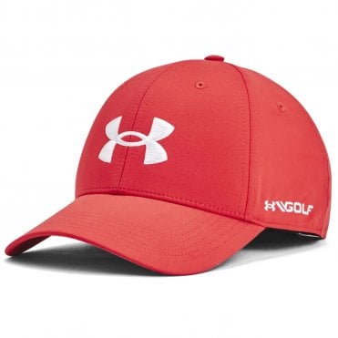 Under Armour Mens Golf96 Hat Red Solstice/White