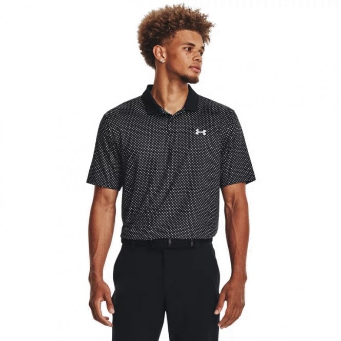 Under Armour  Perf 3.0 Printed Polo Black/Halo Gray