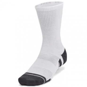 Under Armour Performance Tech 3pk Crew Socks White