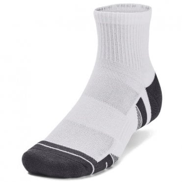 Under Armour Performance Tech 3pk Qtr Socks White