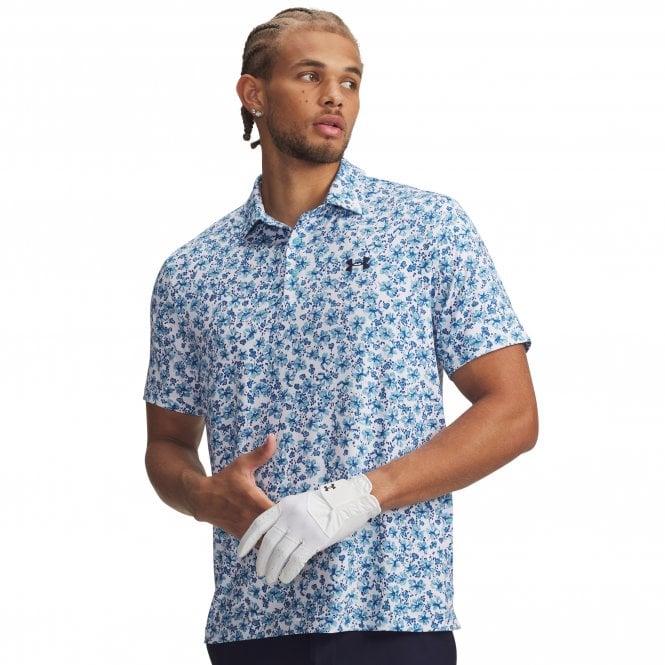Under Armour  Playoff 3.0 Printed Polo Navy/White