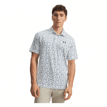 Under Armour Playoff 3.0 Printed Polo White/Blue/Navy