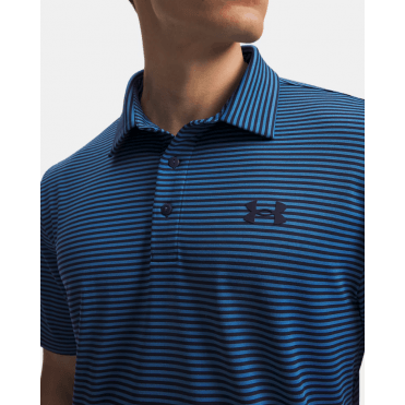 Under Armour Playoff 3.0 Stripe Polo Navy/Aegean Blue