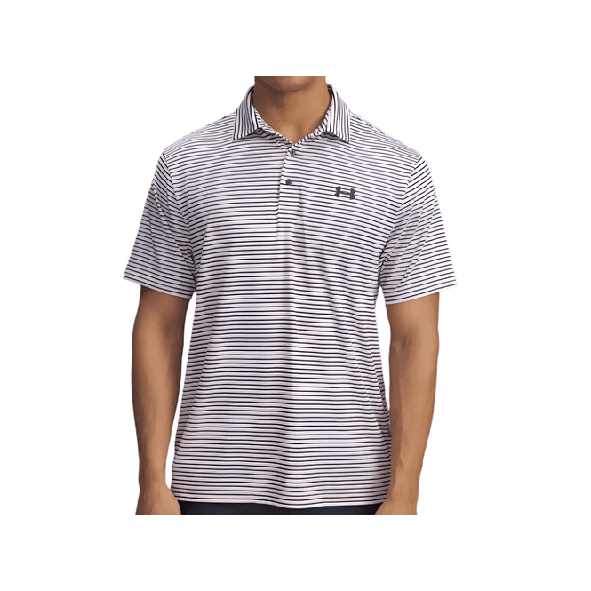 Under Armour  Playoff 3.0 Stripe Polo Prime Pink/Navy